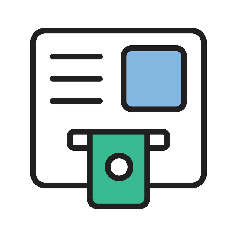 Cash machine icon for ATMs and financial transaction services vector