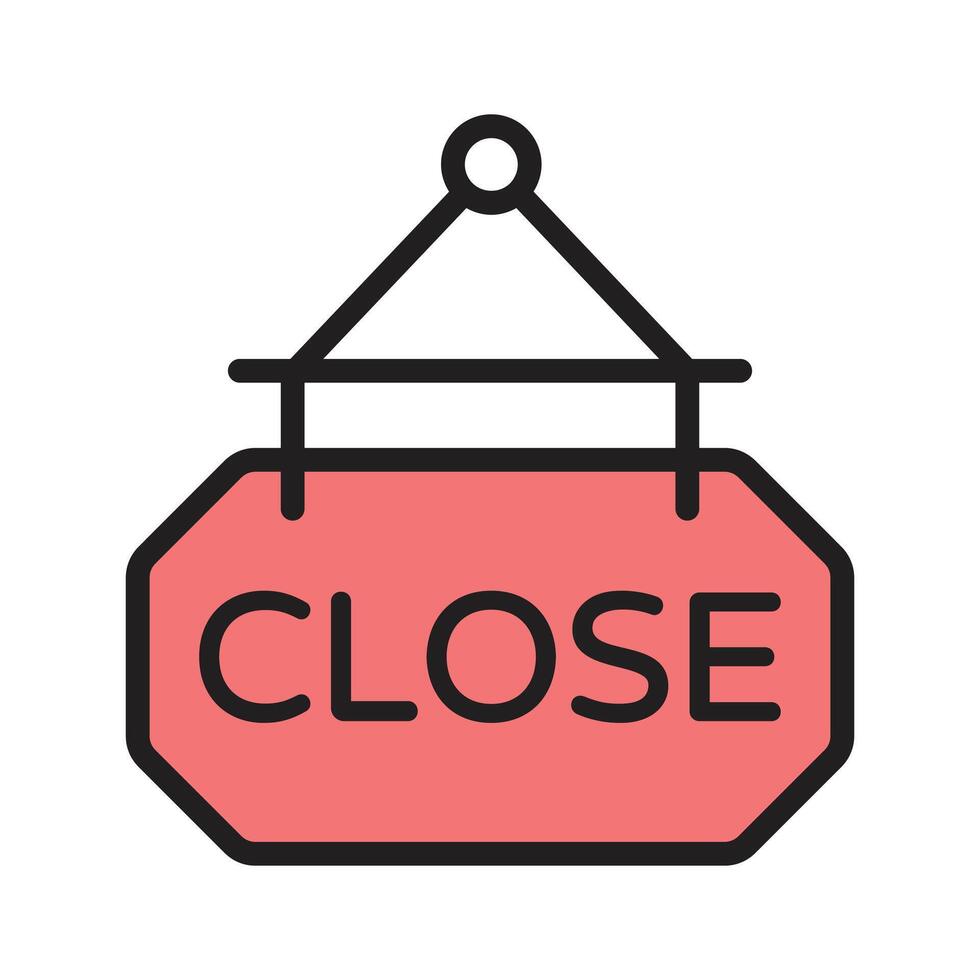 Show closure with this close sign icon for business hours vector