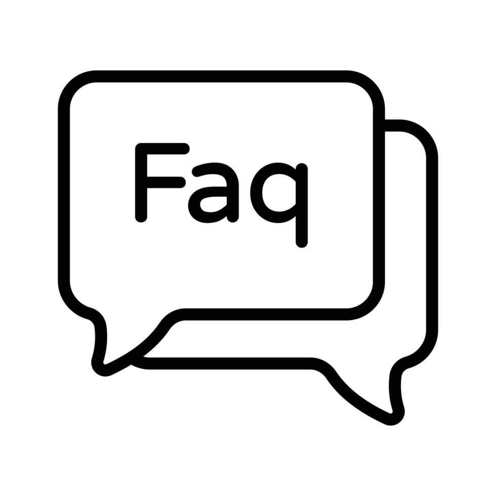 Provide answers with this FAQ icon for quick information access vector