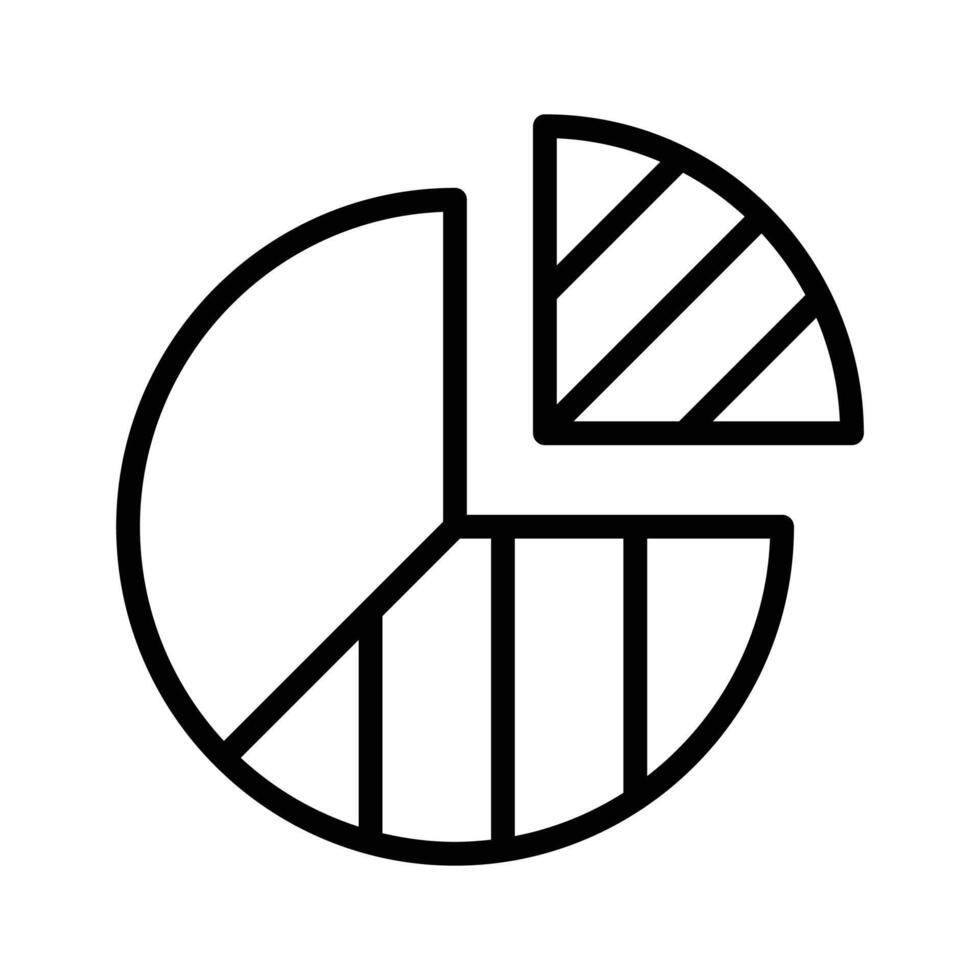 Visualize data clearly with this pie chart icon for easy analysis vector