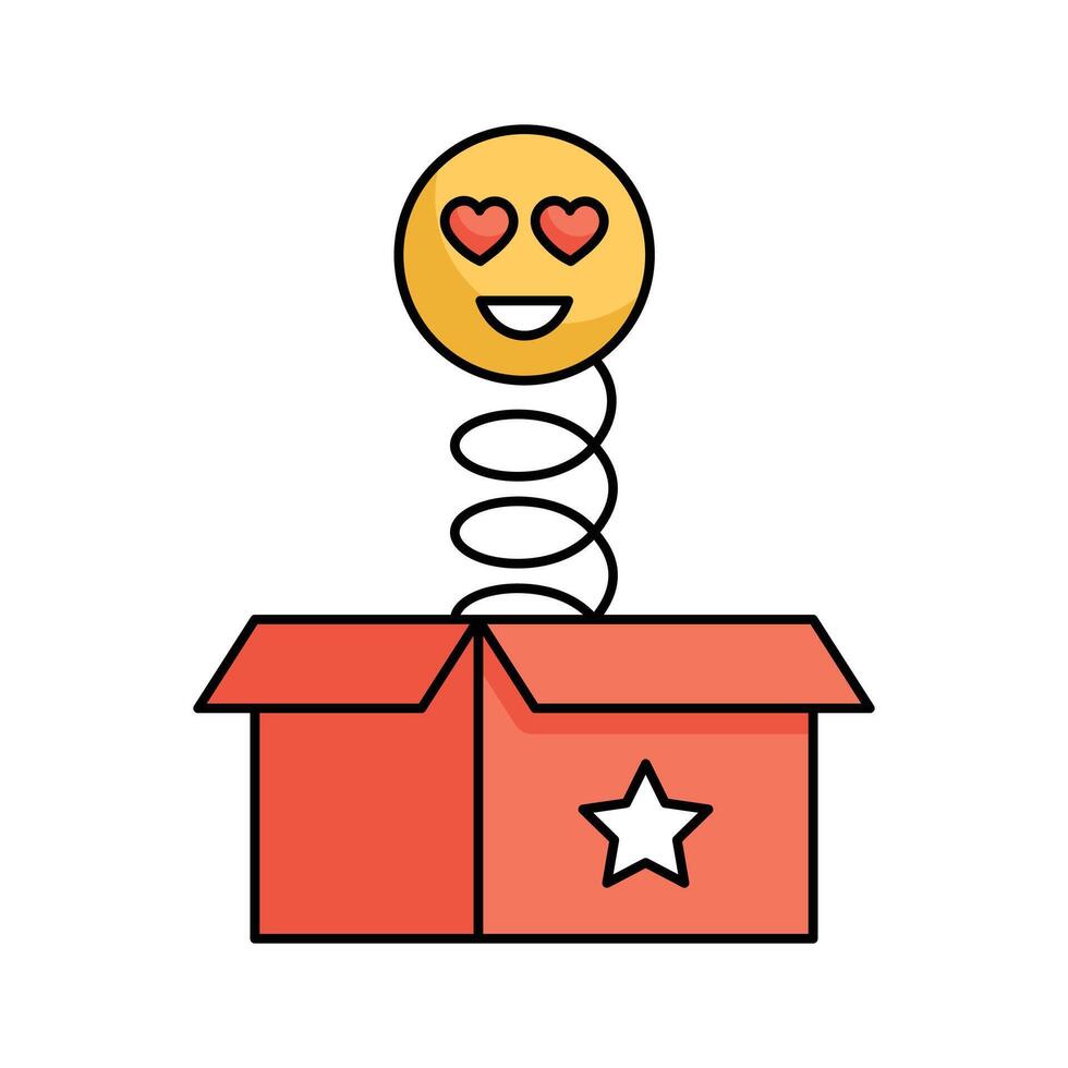 A fun and surprising fool box popping with joy vector