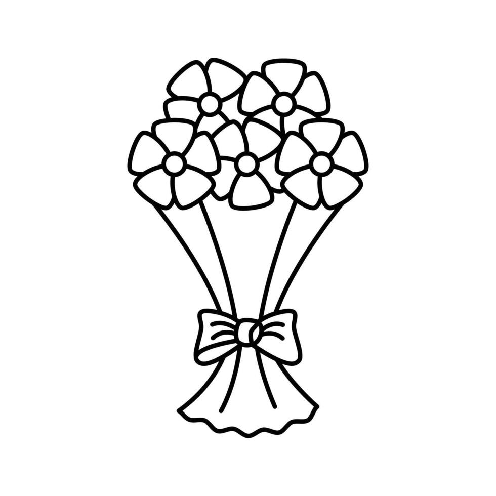 A beautiful bouquet of flowers for the wedding ceremony vector