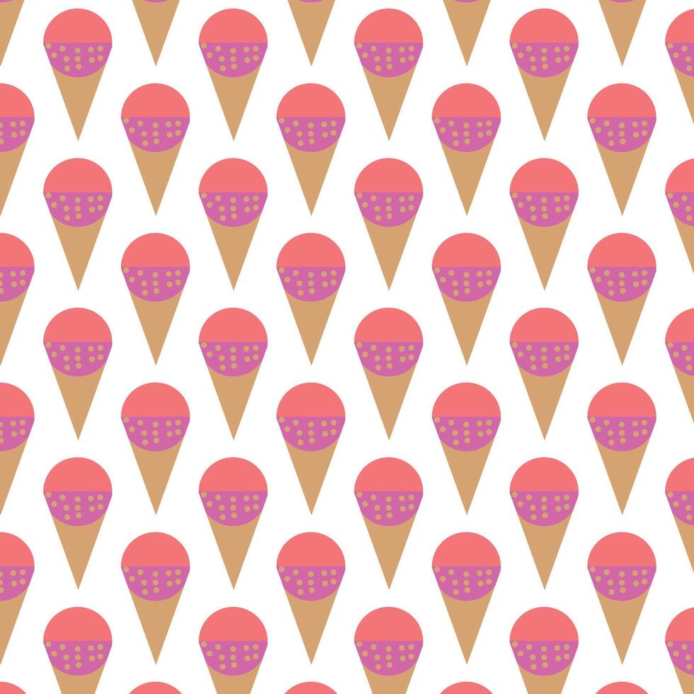 Ice cream art pattern vector