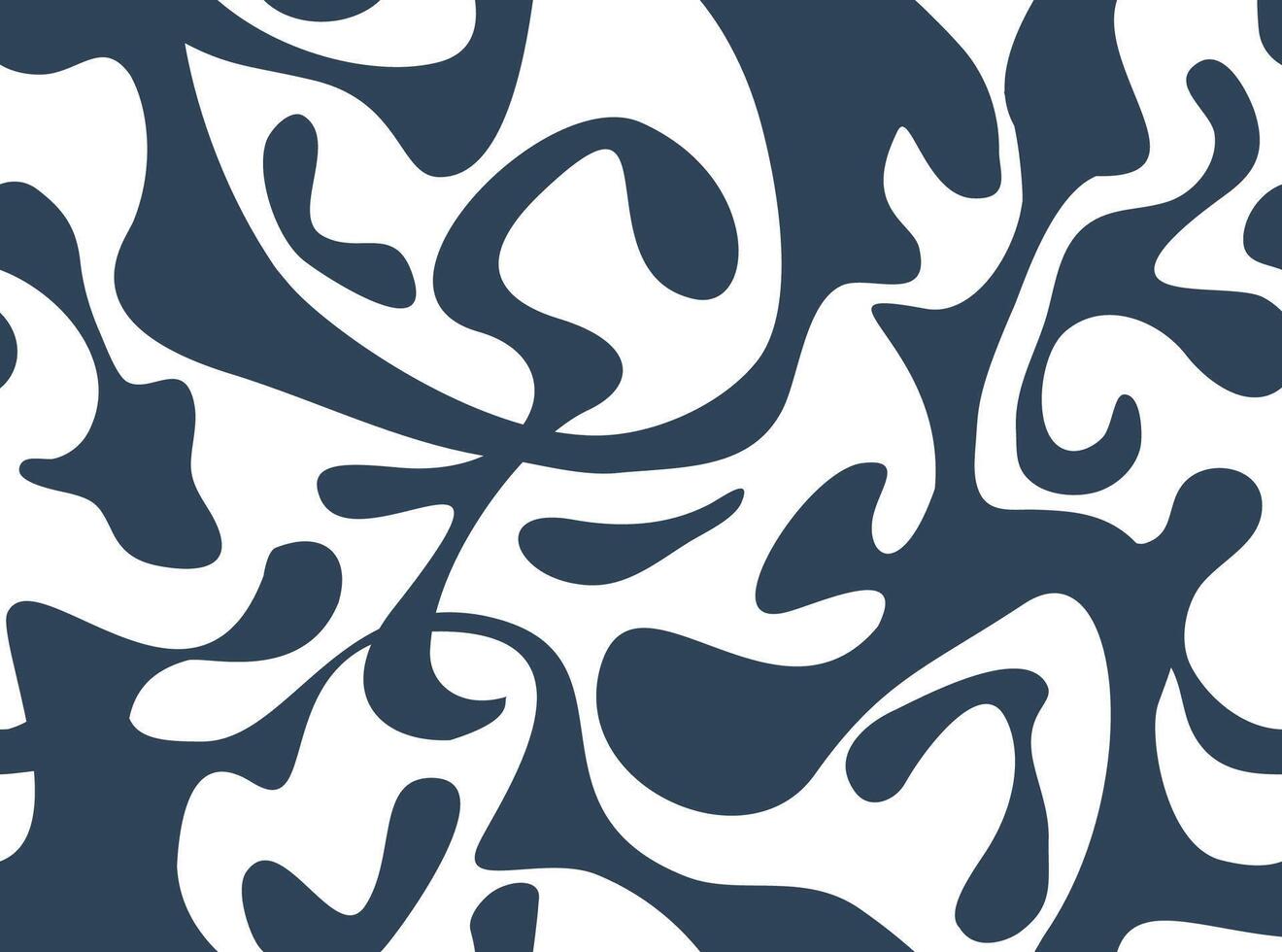 Abstract seamless pattern with dots, stains, loops, blots. Creative contemporary stylish abstract wavy print. vector