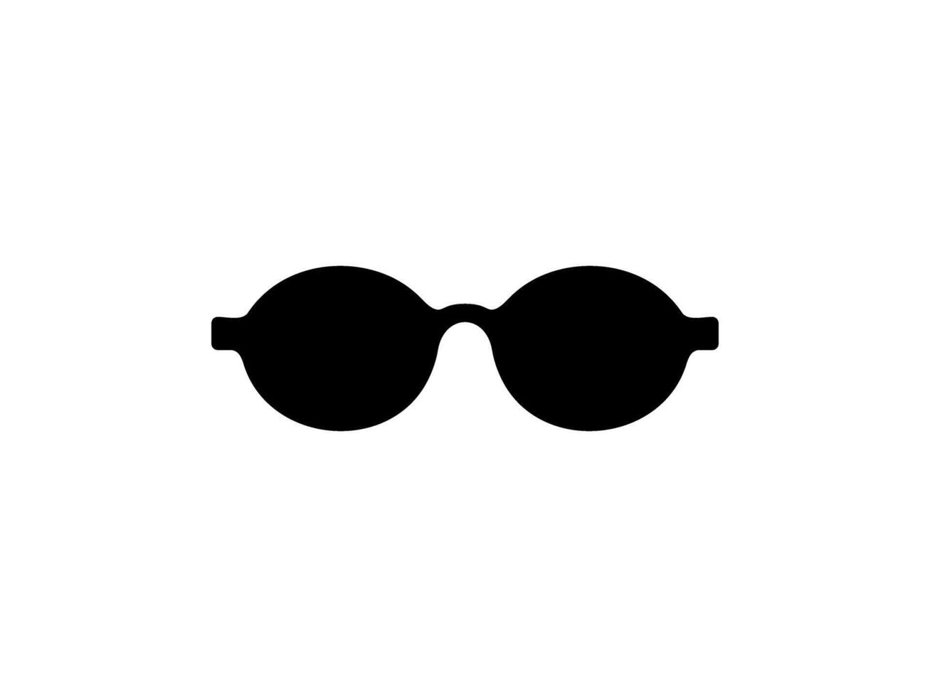 Sun Eye Glasses Silhouette, Front View, Flat Style, can use for Pictogram, Logo Gram, Apps, Art Illustration, Template for Avatar Profile Image, Website, or Graphic Design Element vector