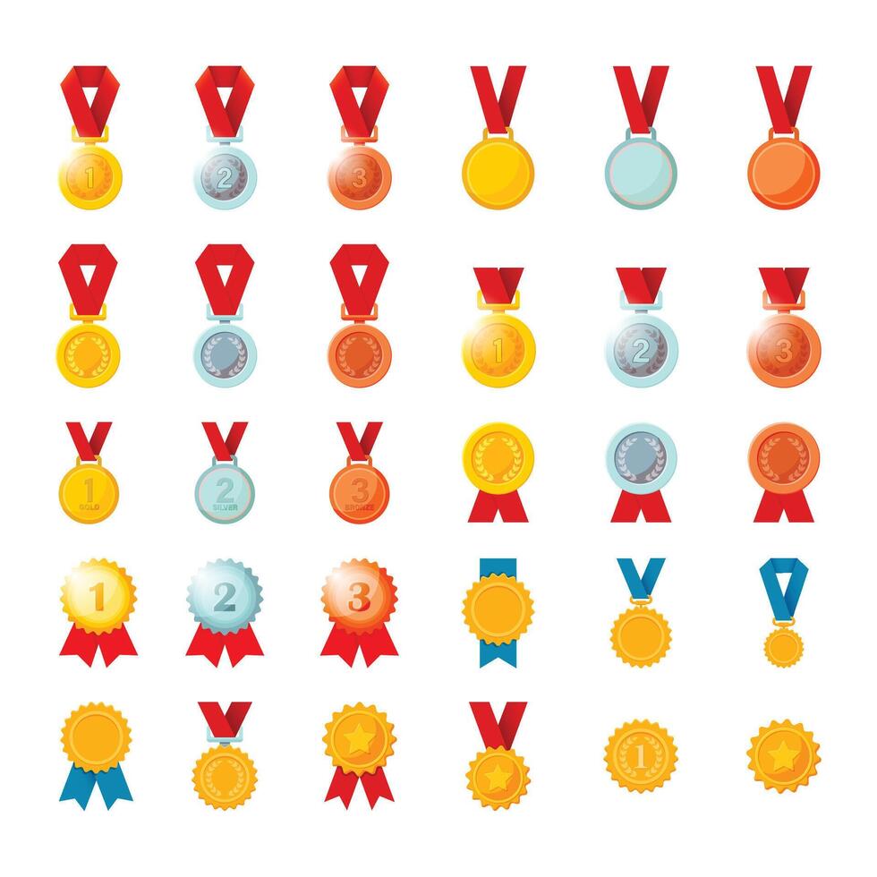 Set of medals vector