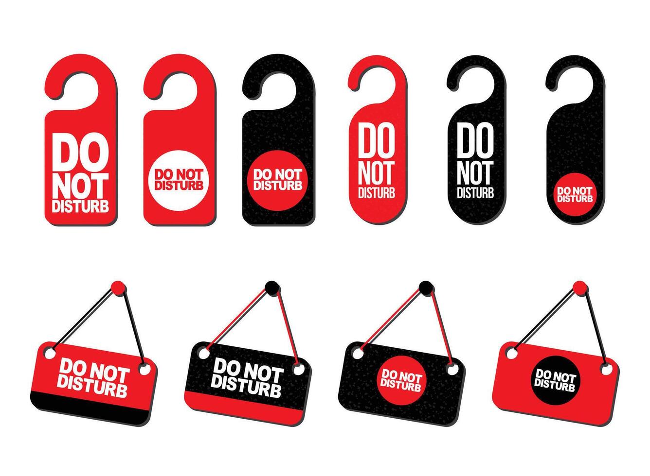 Do not disturb sign set vector