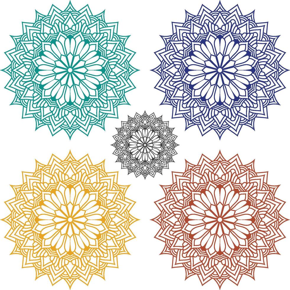 Mandala Line Pattern Drawing Design Illustration vector