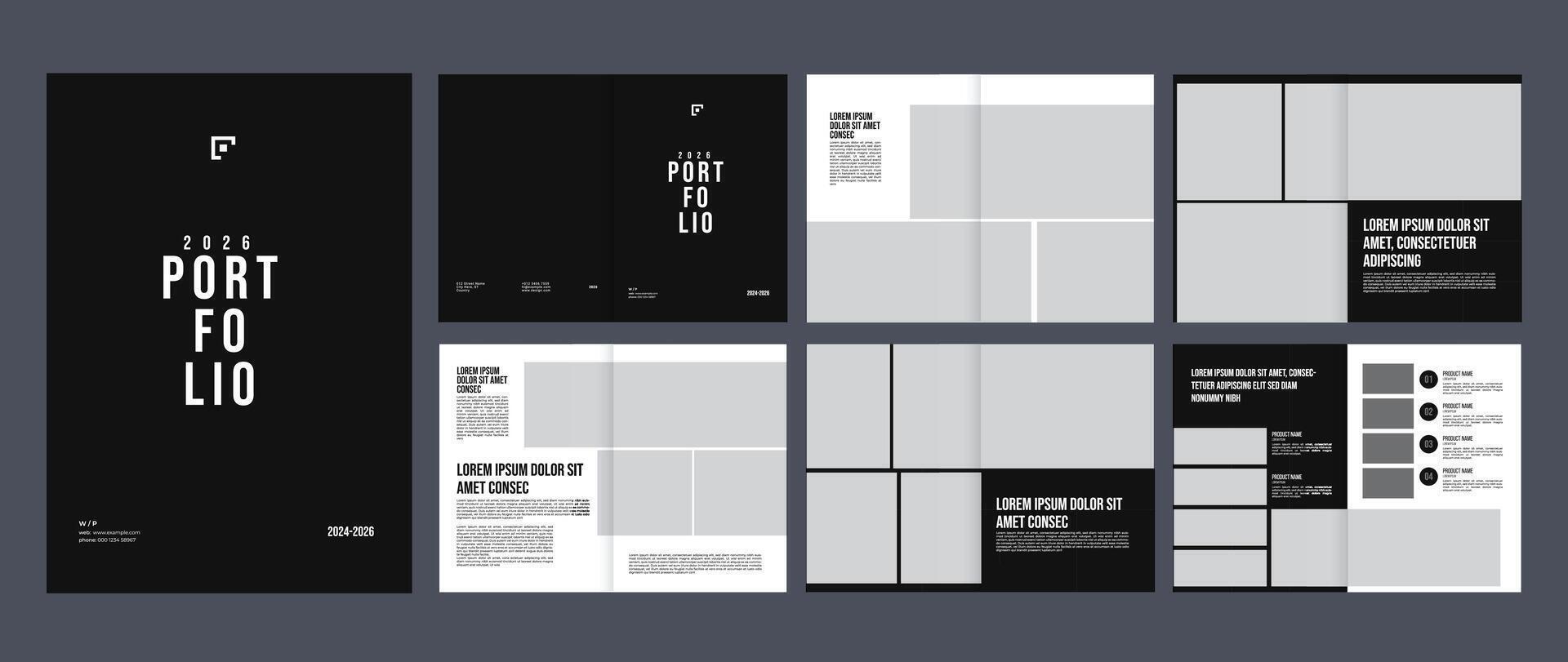 Architecture interior portfolio design template vector