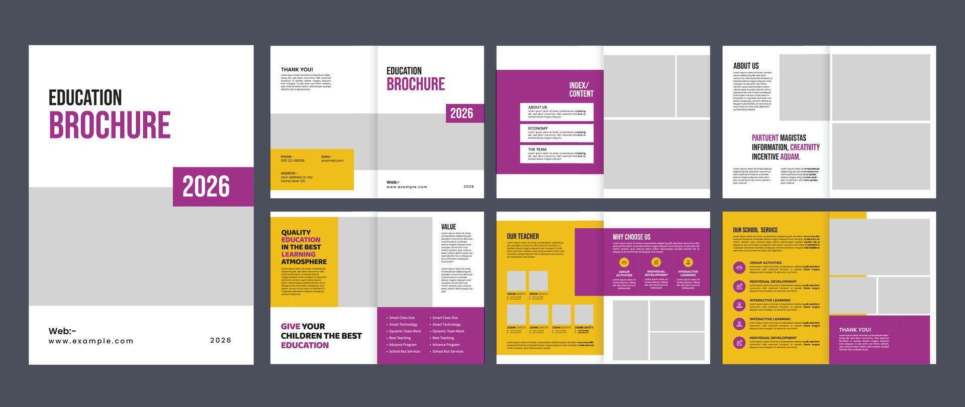 school admission brochure design template vector