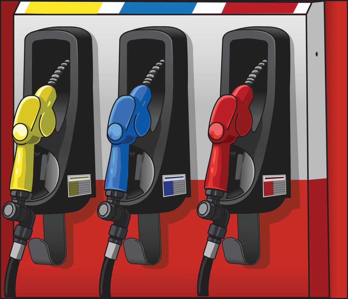 illustration of Fuel Nozzle in Gas Pump vector