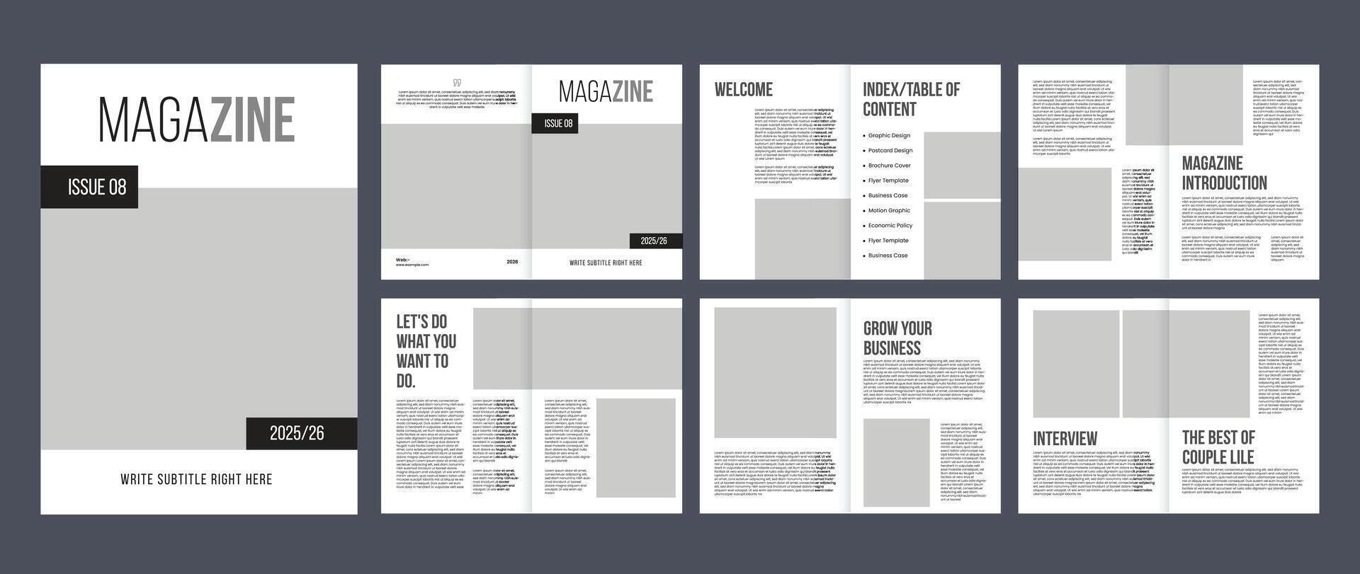 Fashion Lookbook Brochure Template vector