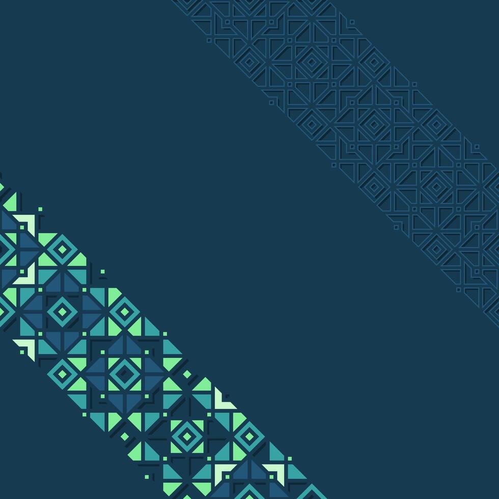 Islamic Diagonal Ornament Design with Silhouette Texture on Dark Theme vector