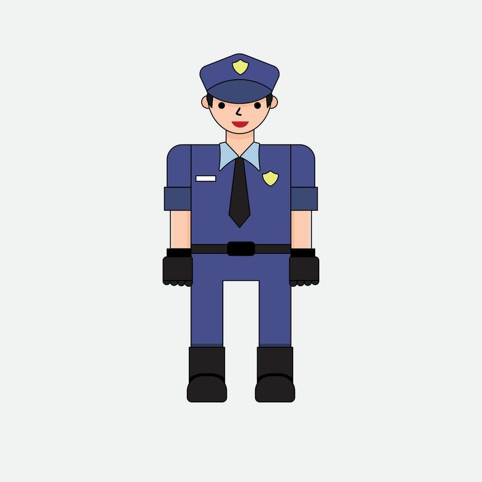 professional police force icon. concepts for security, service, protection and peace. vector