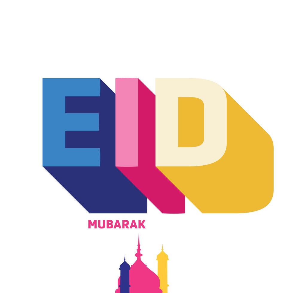 Eid mubarak post design 2025 vector