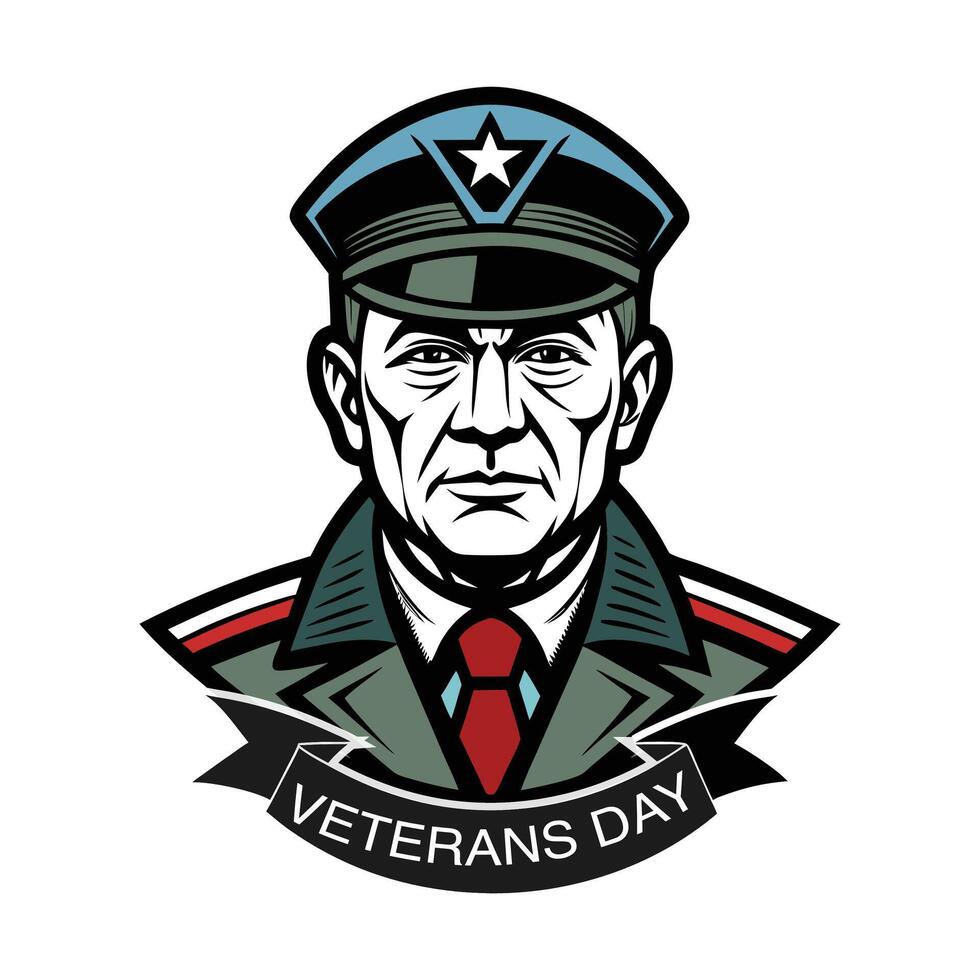 United Veterans illustration desing in Service and Sacrifice vector
