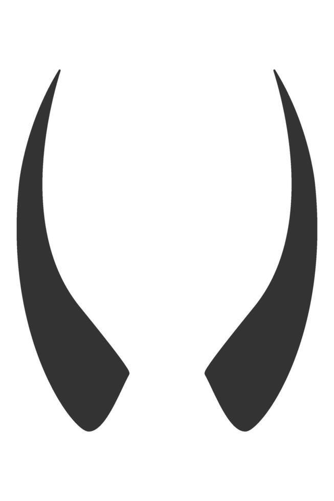 Silhouette of goat horns isolated on white vector