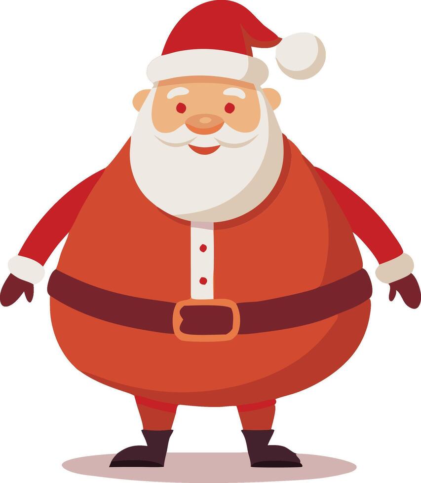 A jolly Santa Claus stands in a festive pose, ready to spread Christmas cheer vector