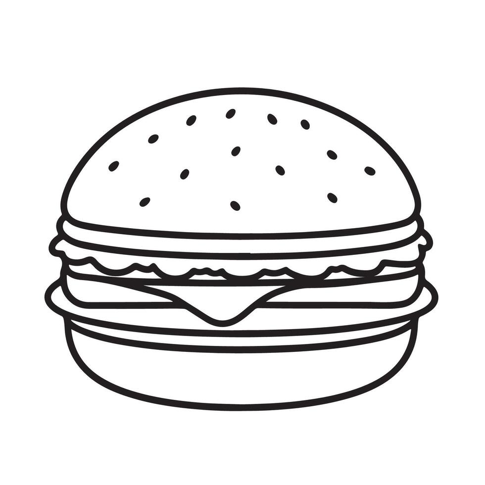 Pizza outline design vector
