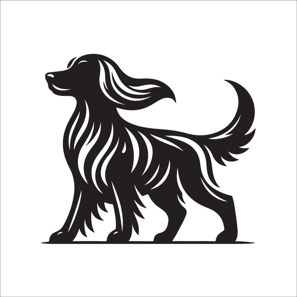A dog silhouette on a white background vector