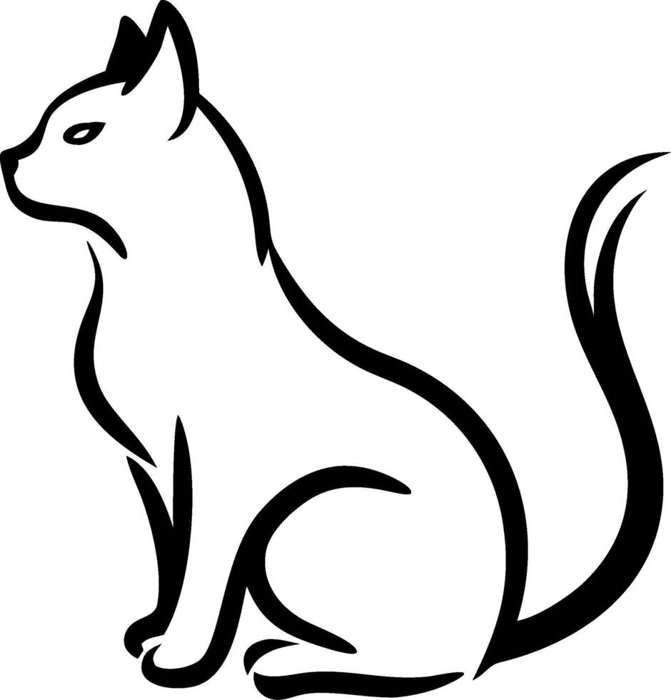 A cat art vector