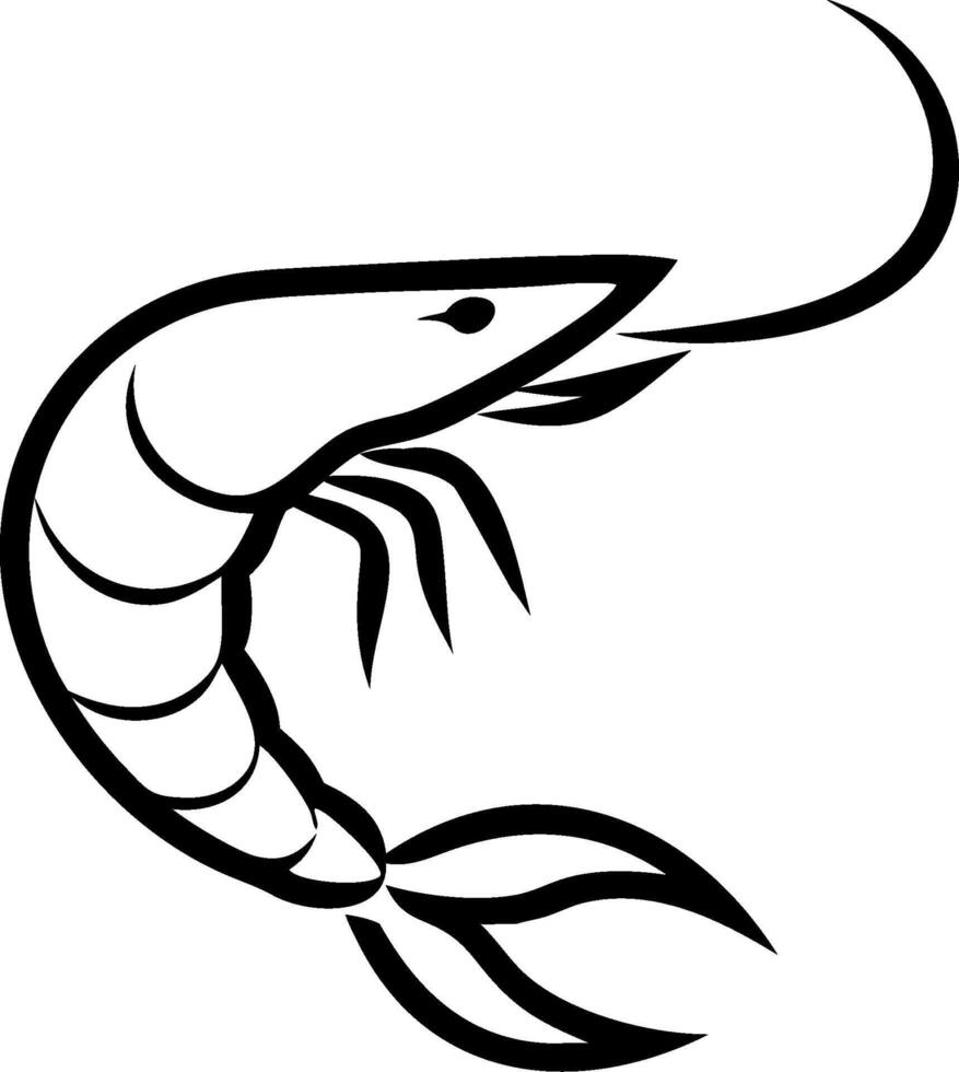 A shrimp art vector