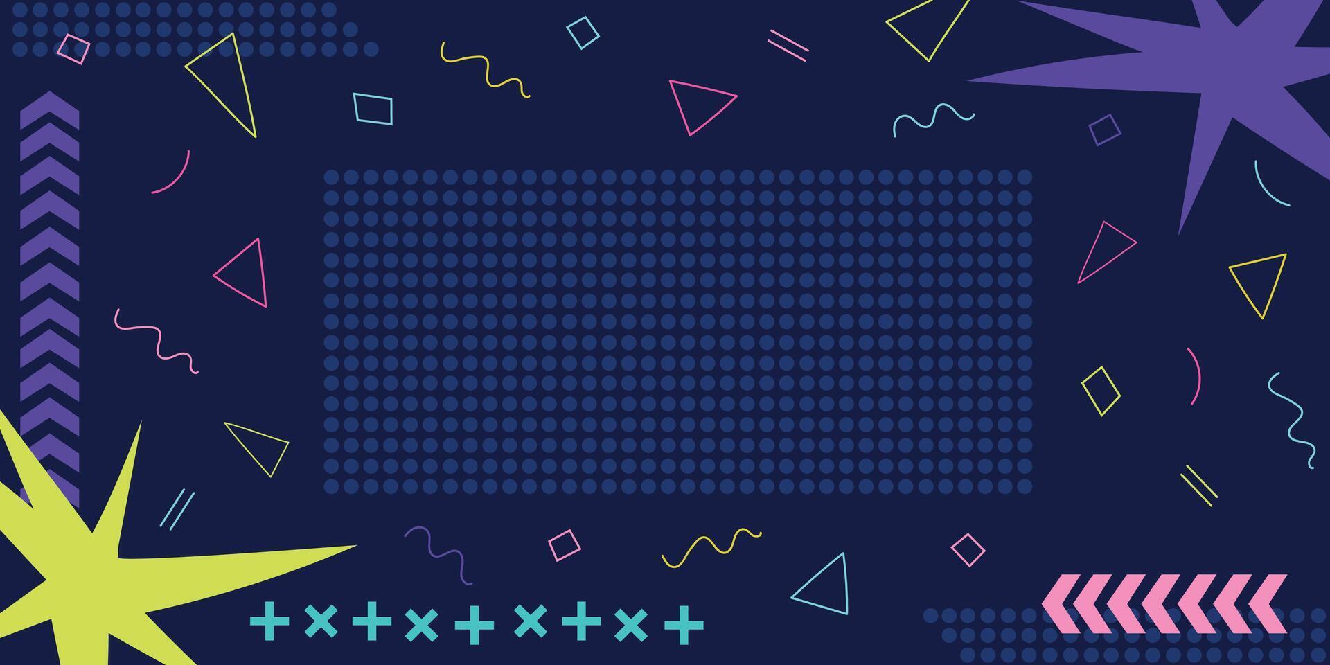 Banner in retro y2k style. Retro 90 style. Trendy background for banner, poster or card. vector
