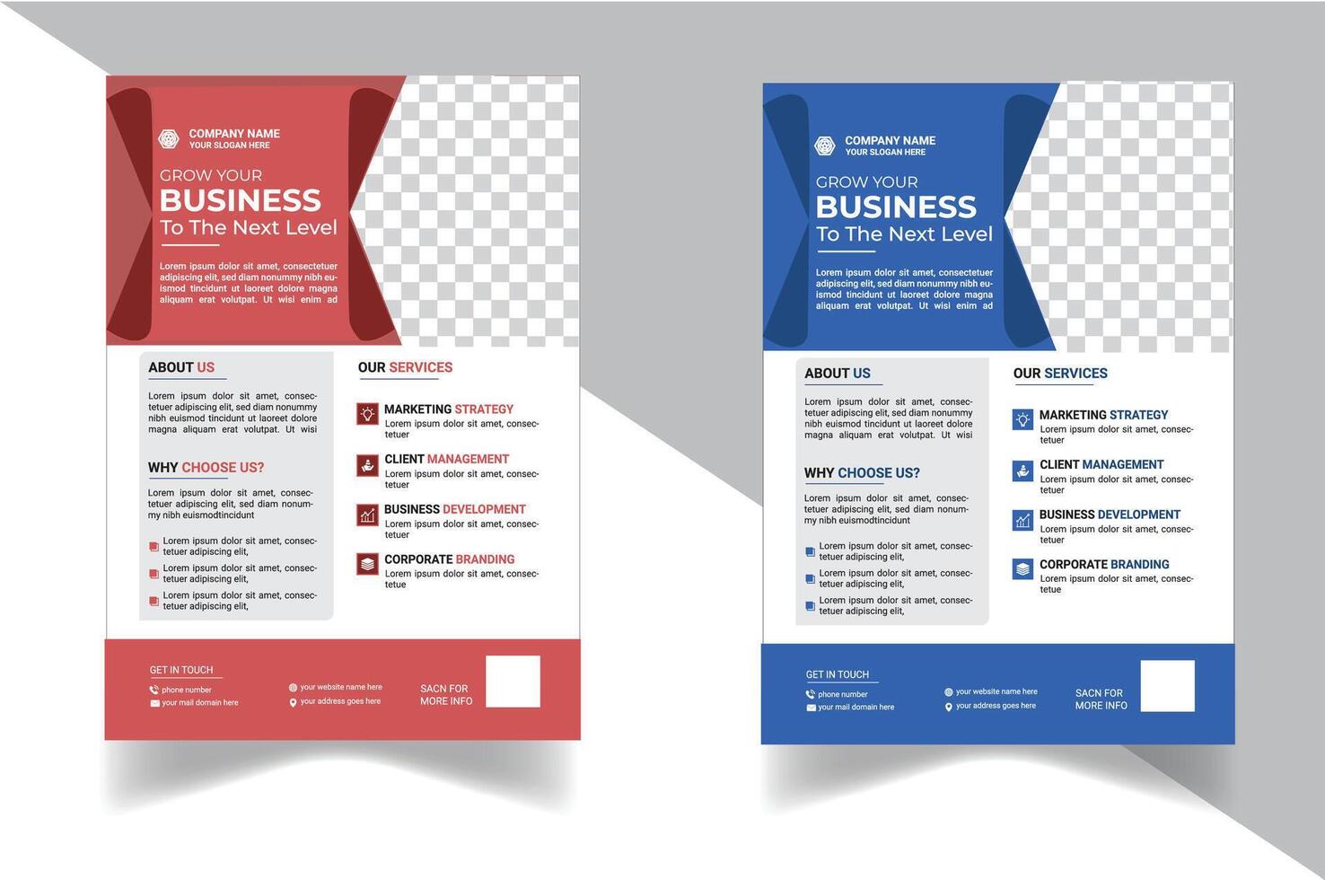 creative unique corporate flyer design template vector