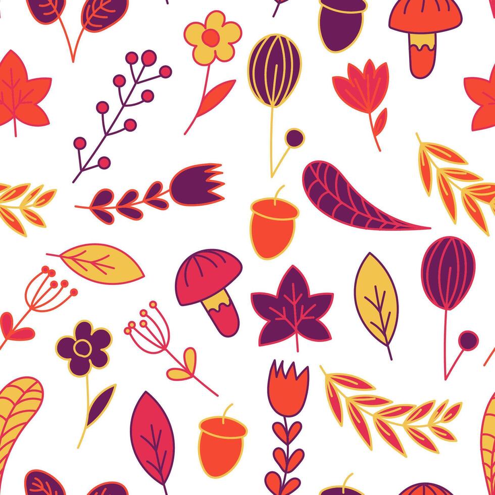floral pattern with flowers and leaves. Gentle, spring background. vector