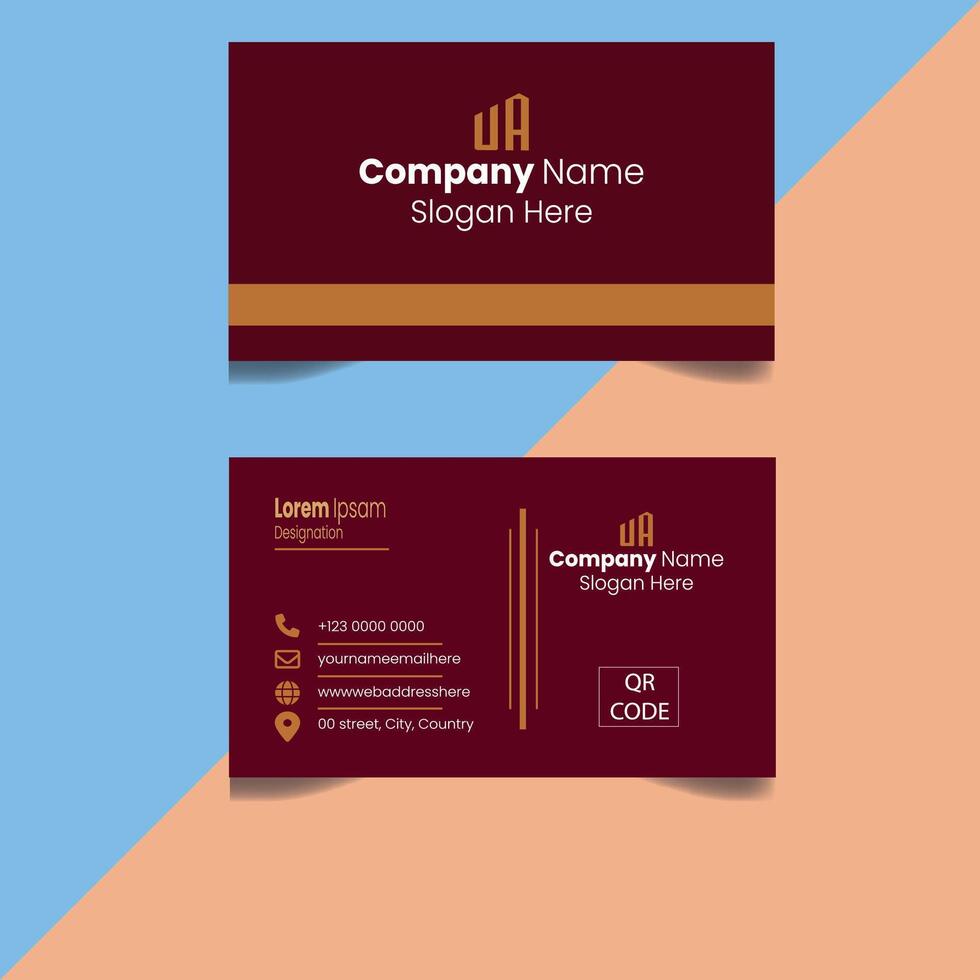 Professional and Minimalist Business Card Design vector