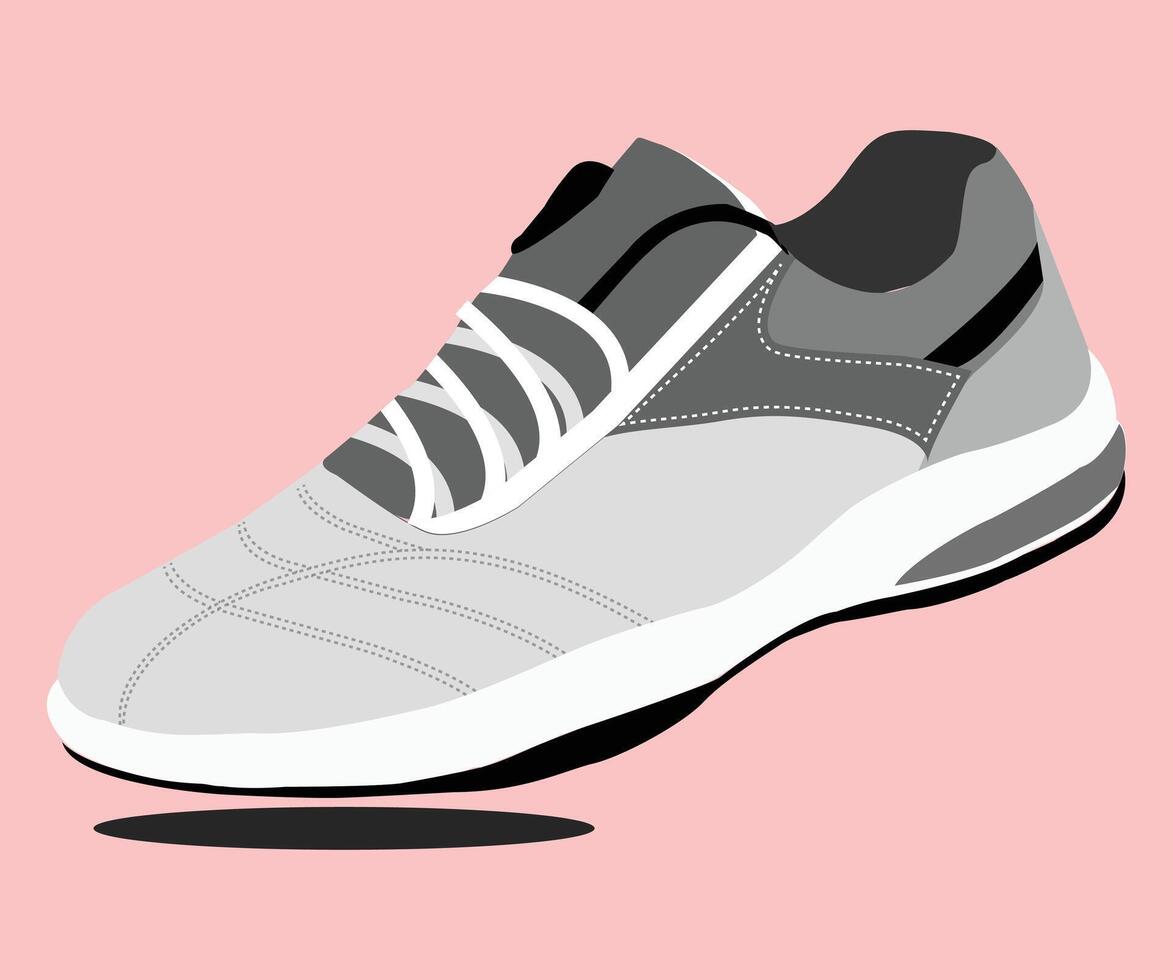Men shoes art illustration. vector