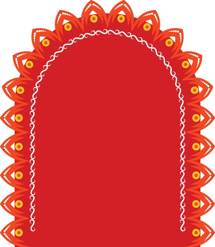 Hindu Festive Decorative Frame and Background, Indian Wedding Card Backgroun and frame vector