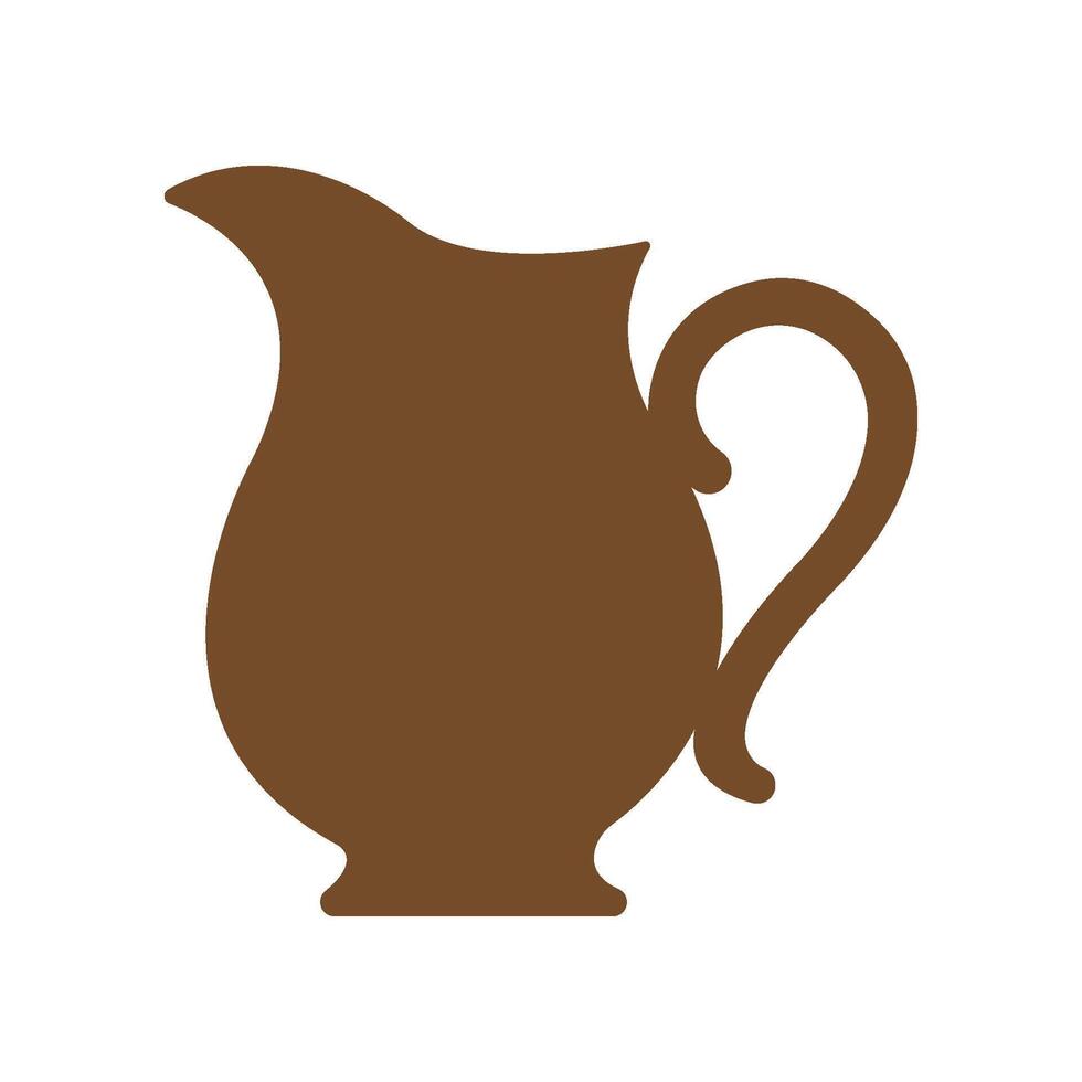A brown jug icon on a white background vector