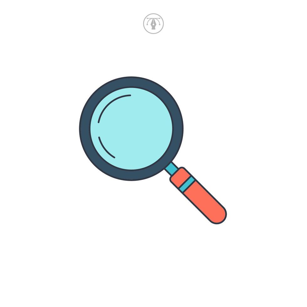Magnifying Glass icon symbol illustration isolated on white background vector