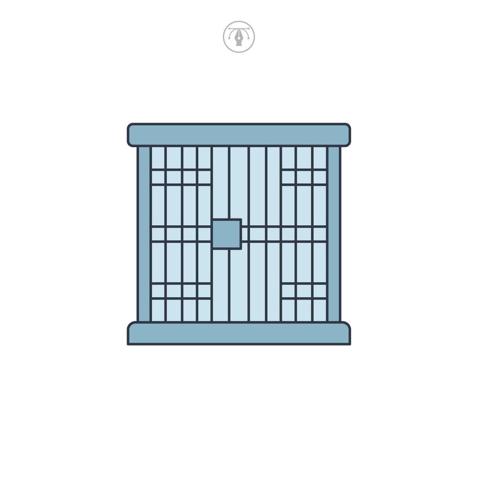 Prison Bars icon symbol illustration isolated on white background vector