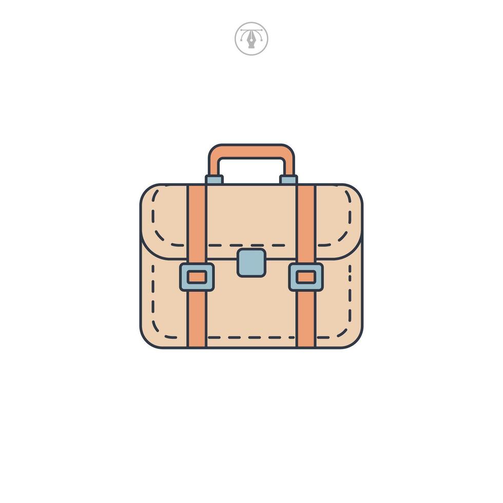 Briefcase icon symbol illustration isolated on white background vector