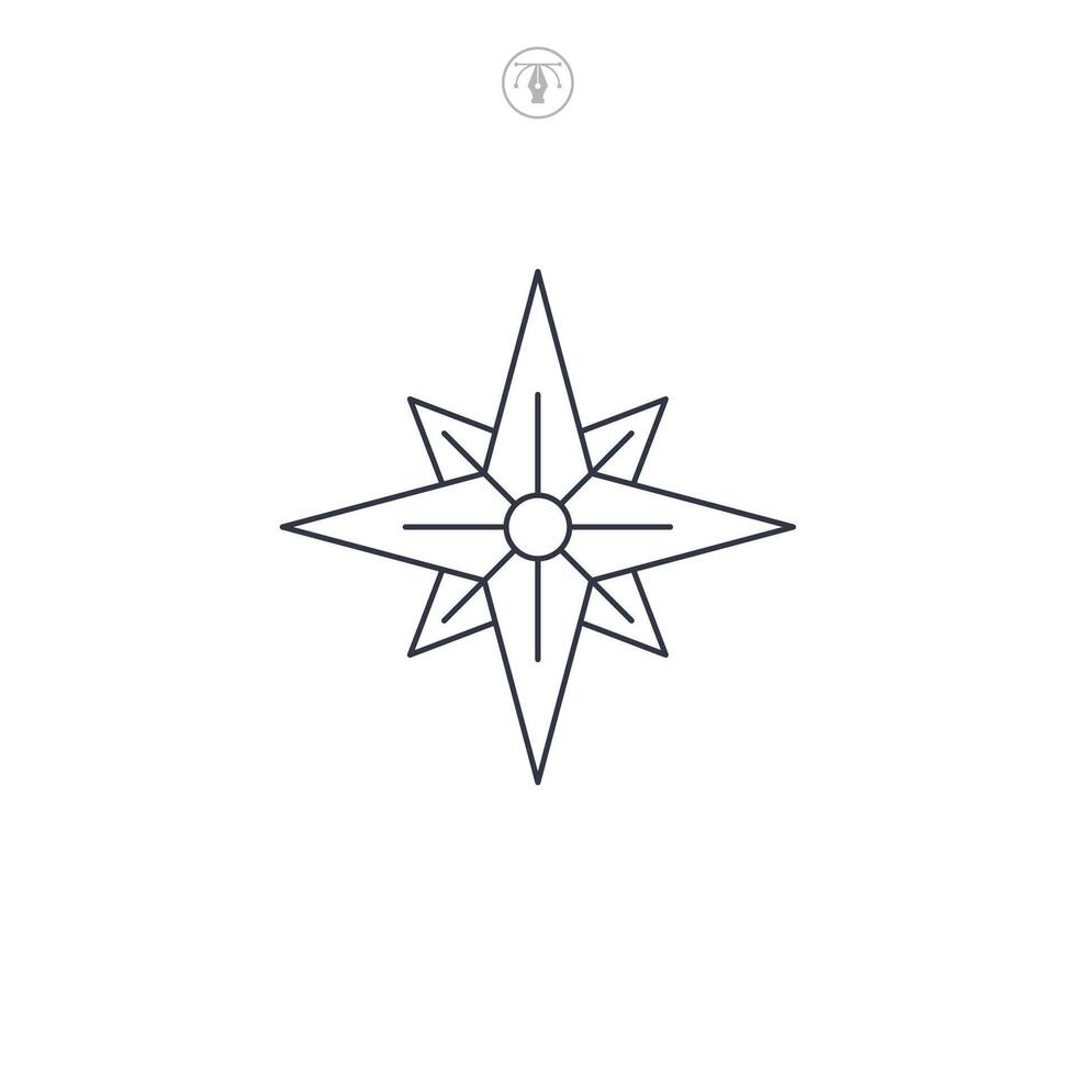Star of Bethlehem icon symbol illustration isolated on white background vector
