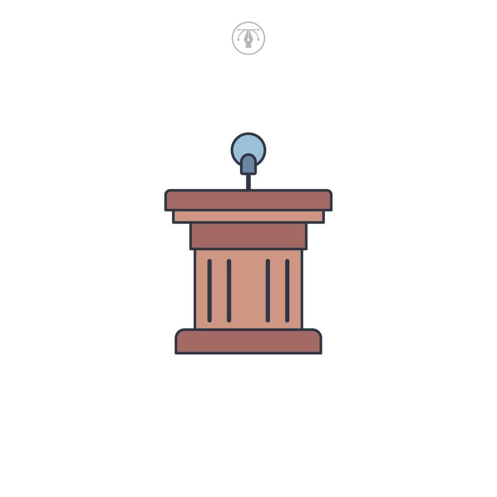 Witness Stand icon symbol illustration isolated on white background vector