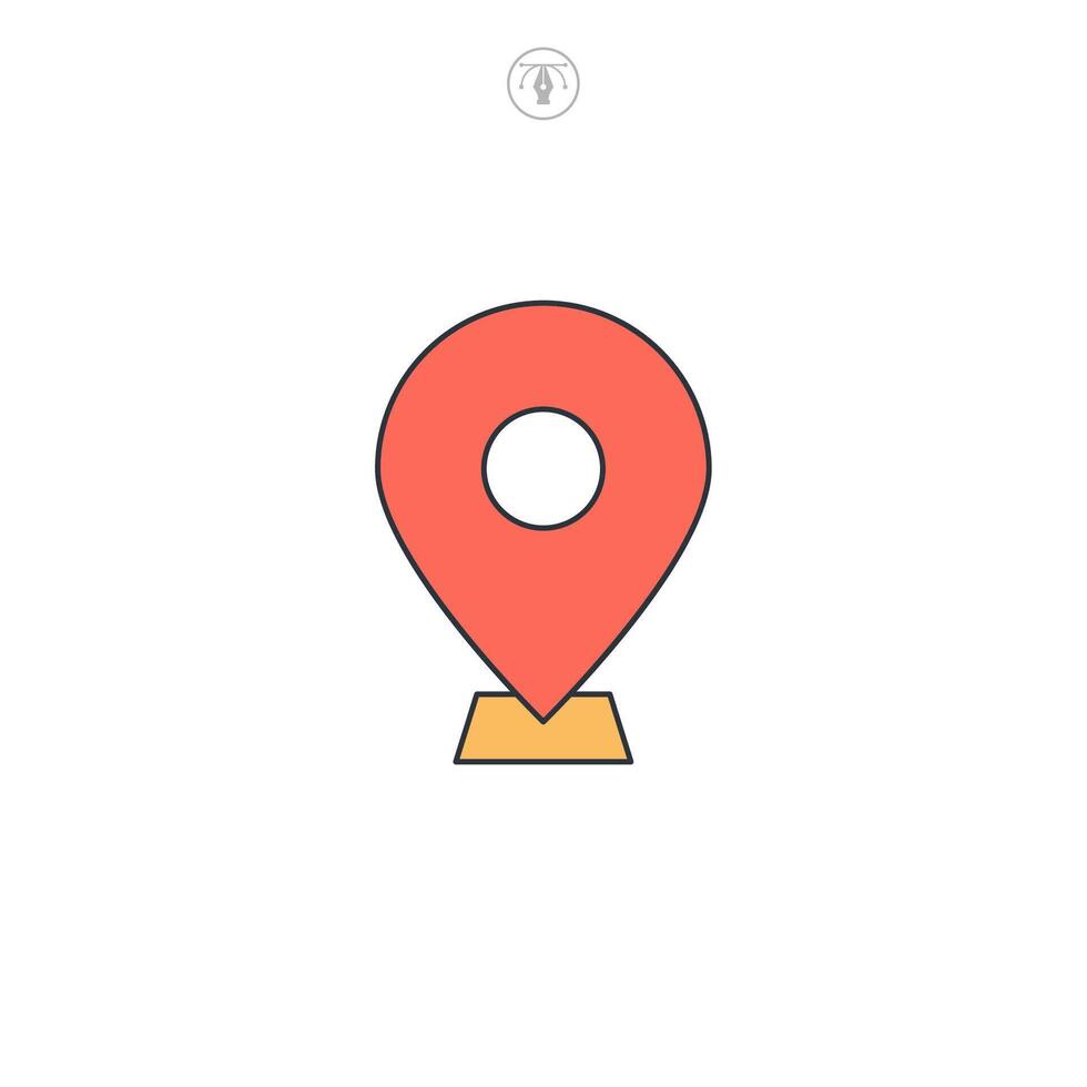 Location Pin , GPS, Map Position Marker icon symbol illustration isolated on white background vector