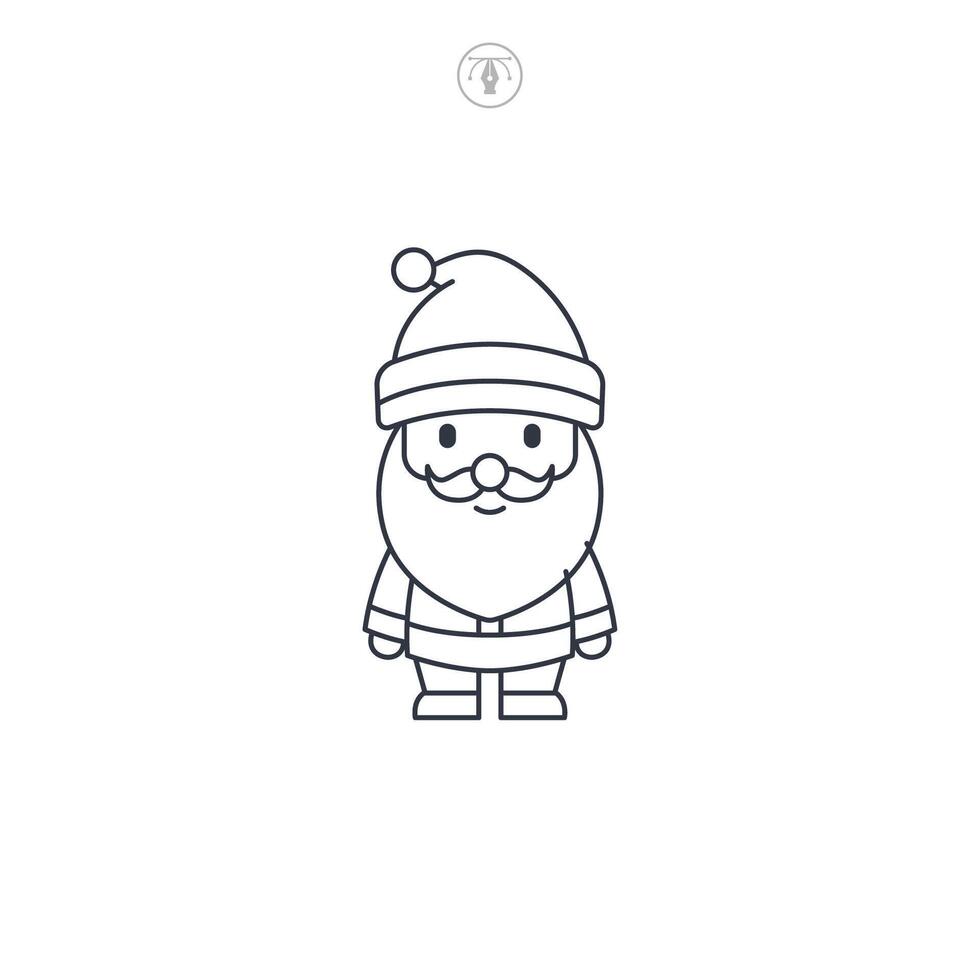 santa claus icon symbol illustration isolated on white background vector