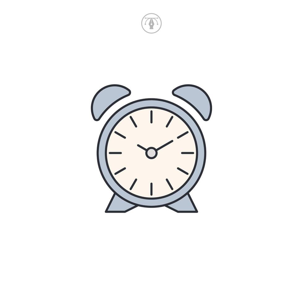 Clock icon symbol illustration isolated on white background vector