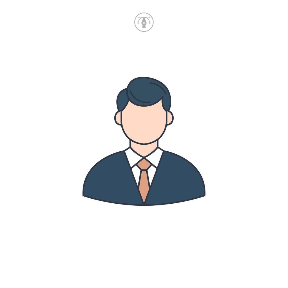 Judge icon symbol illustration isolated on white background vector