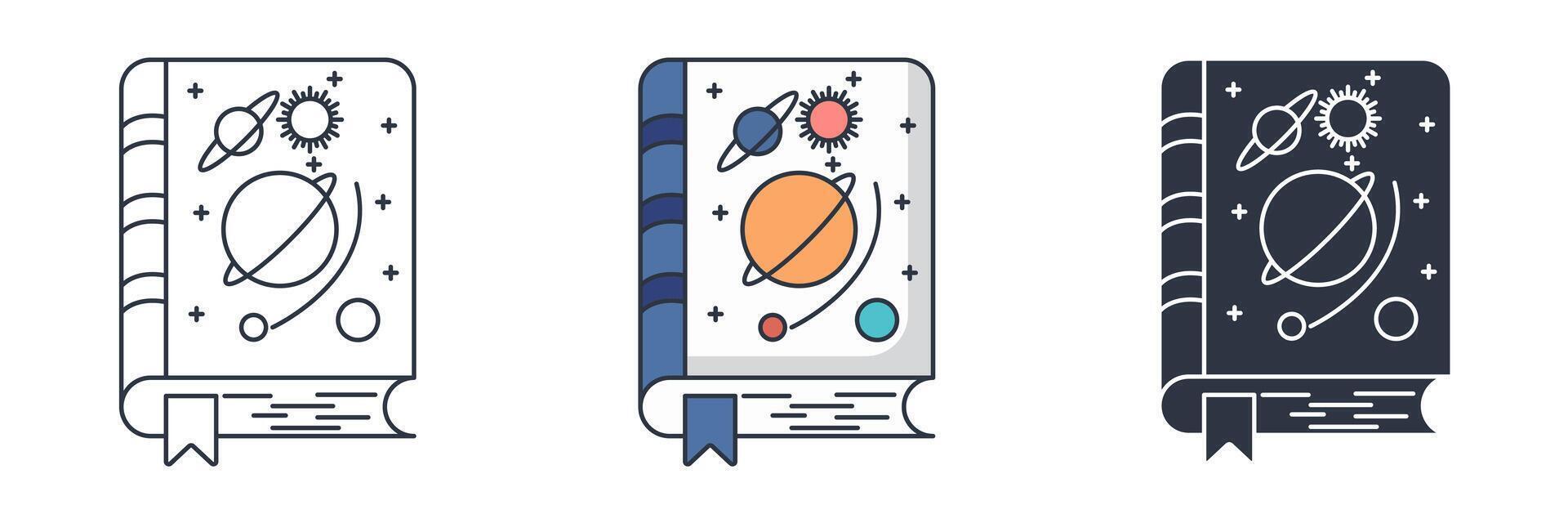 Astronomy Book icon symbol illustration isolated on white background vector
