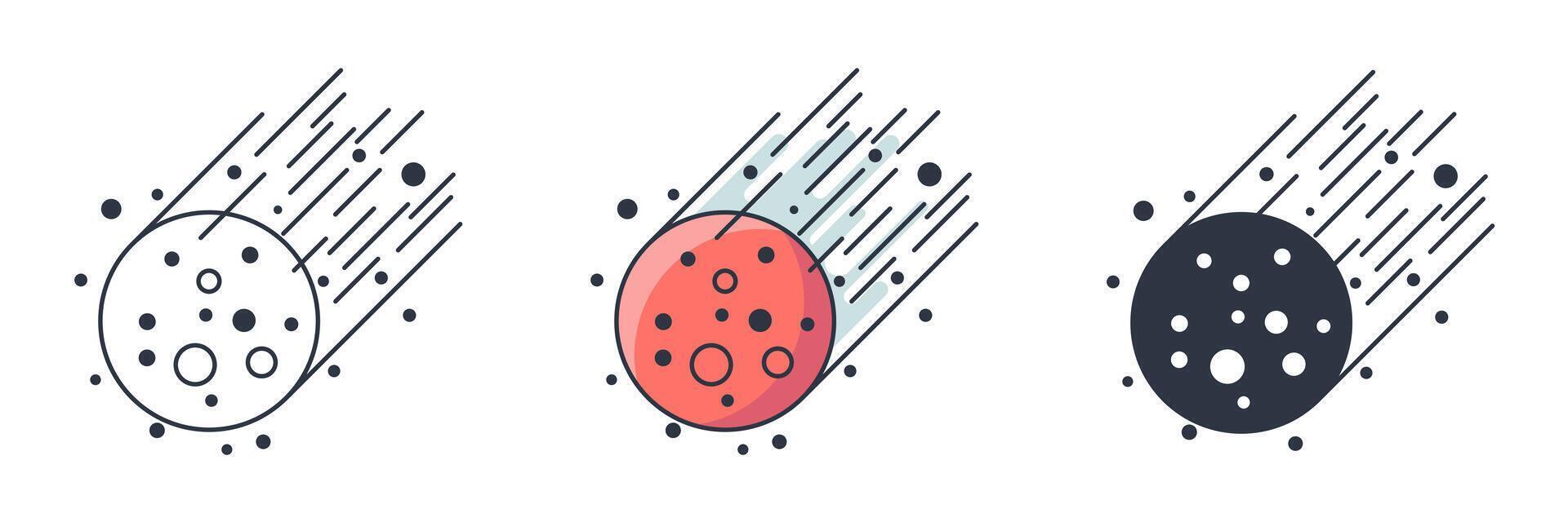 Meteor icon symbol illustration isolated on white background vector