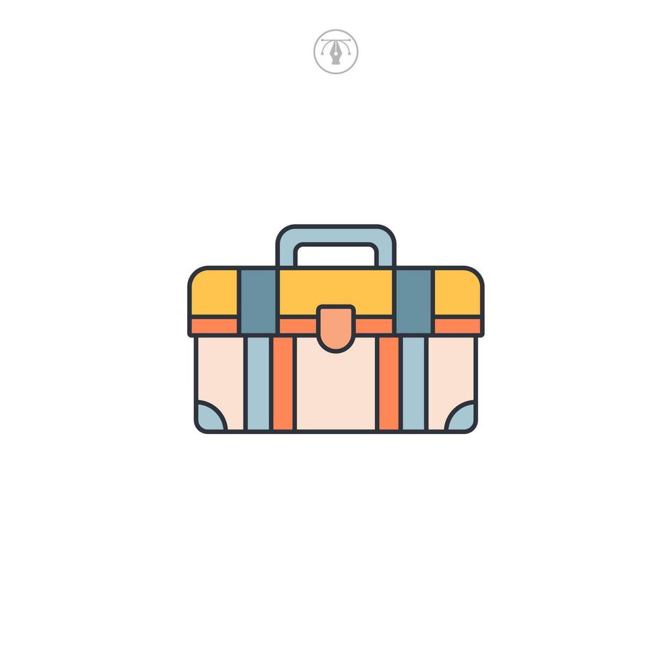 Toolbox icon symbol illustration isolated on white background vector