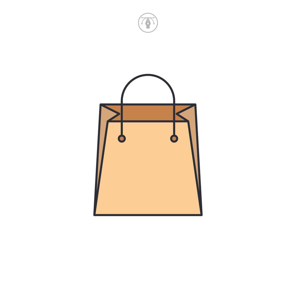 Shopping Bag icon symbol illustration isolated on white background vector