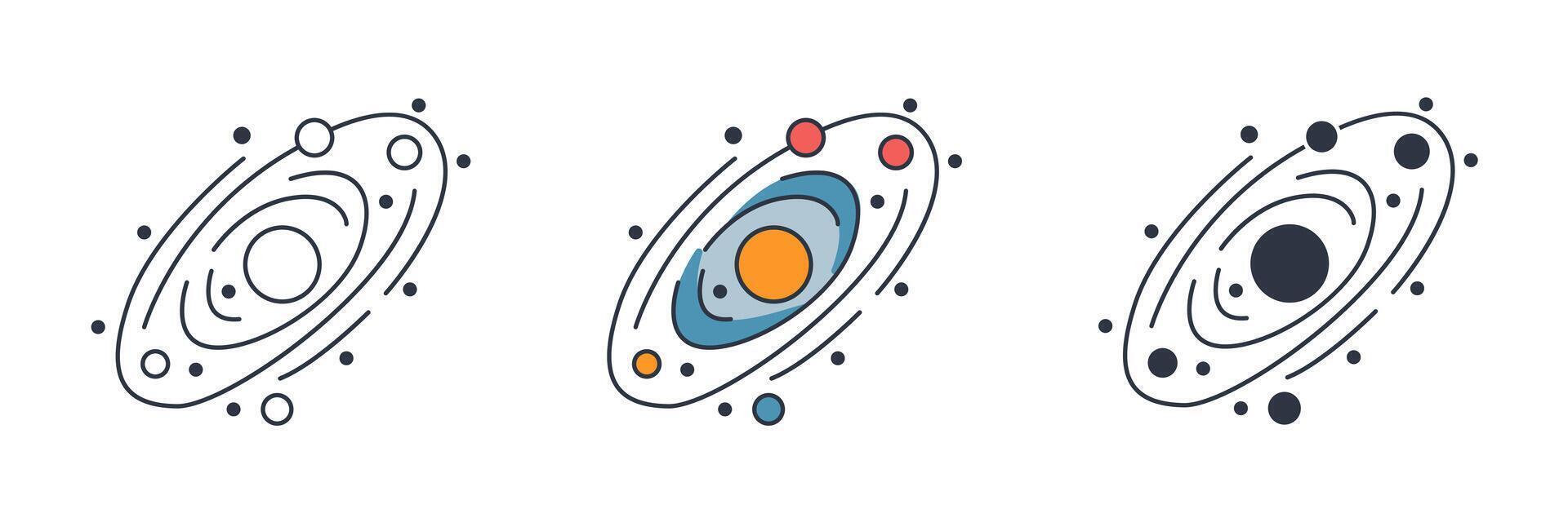 Galaxy icon symbol illustration isolated on white background vector