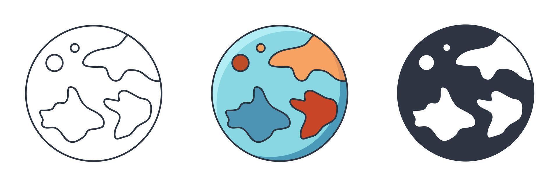 Planet icon symbol illustration isolated on white background vector