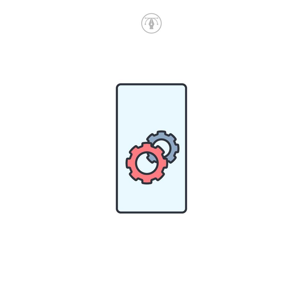 Application setting icon symbol illustration isolated on white background vector