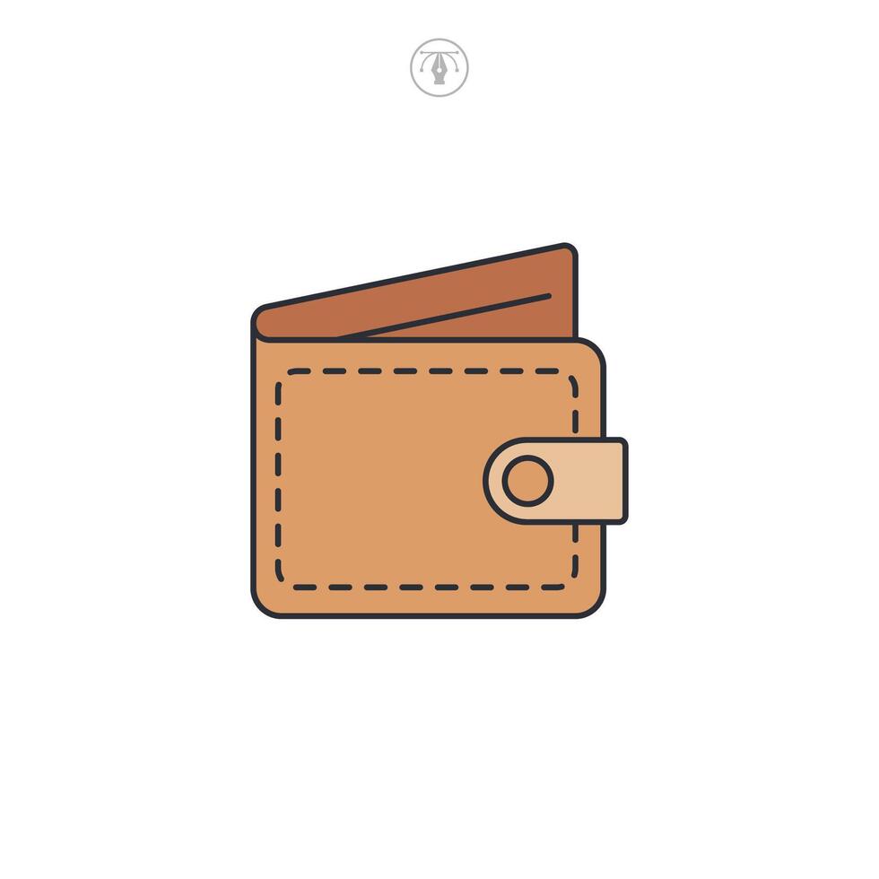 Wallet icon symbol illustration isolated on white background vector